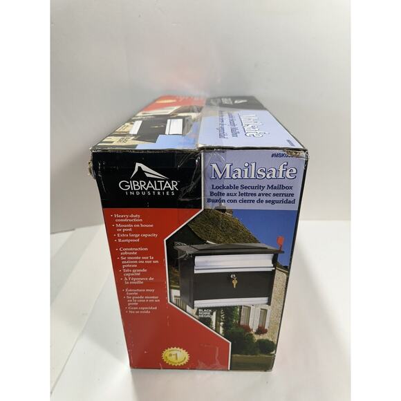 Gibraltar Mailsafe Lockable Security Wall Mount Mailbox MSK00000 W Key NEW - Picture 10 of 13